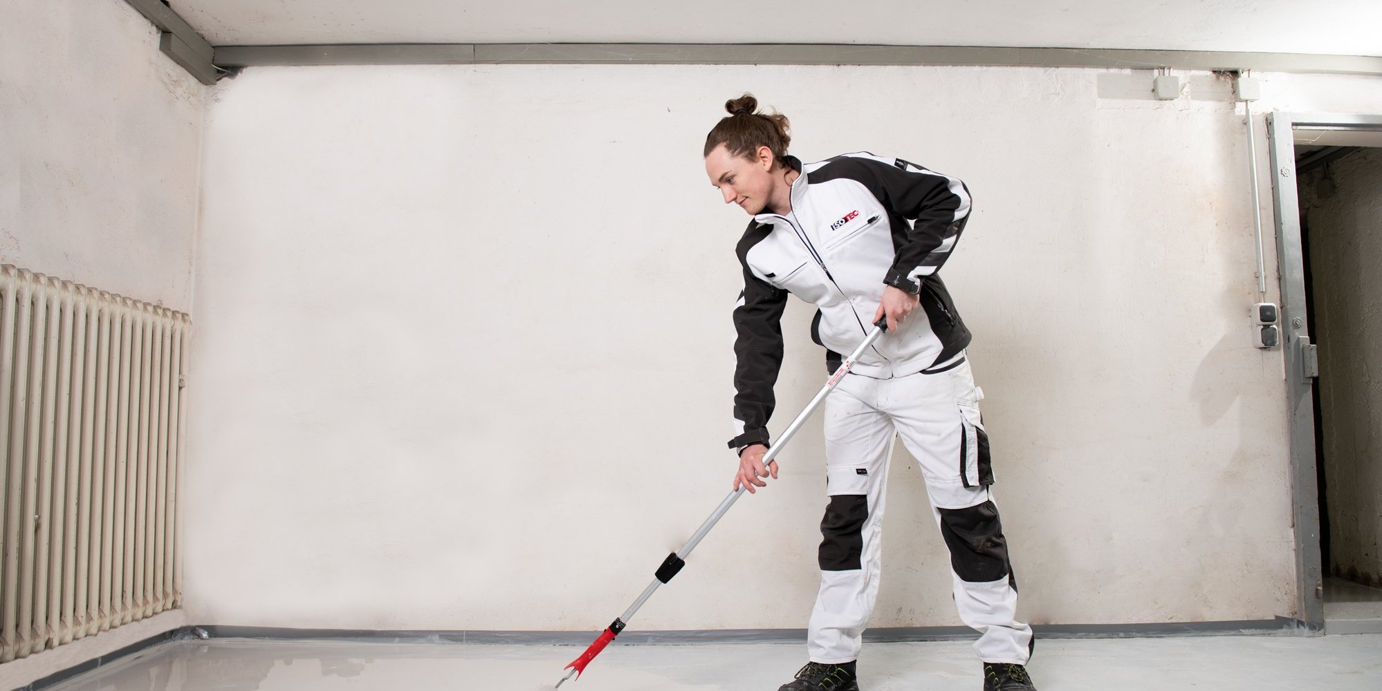 Basement floor renovation in an old building