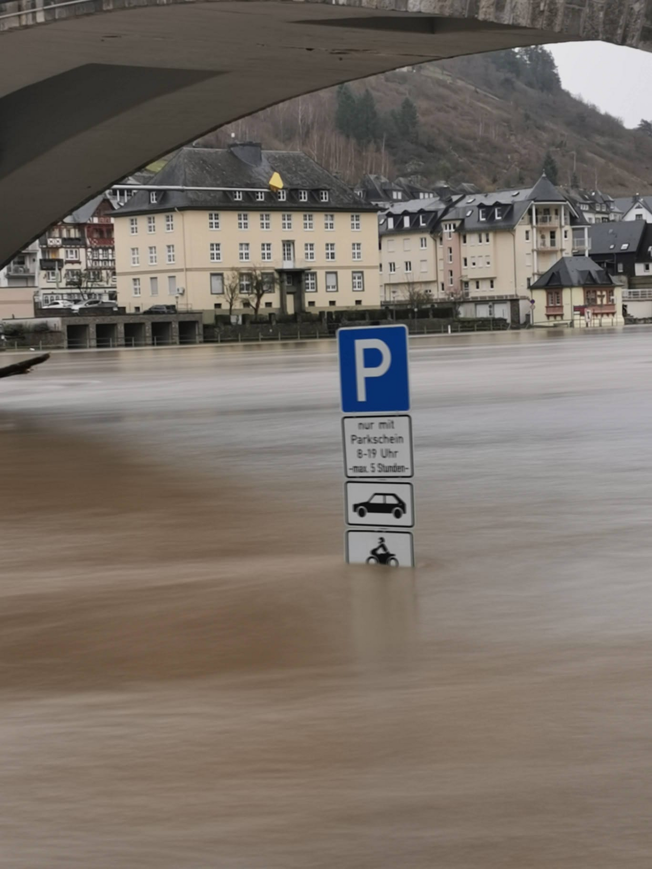 Hochwasser Parkplatz