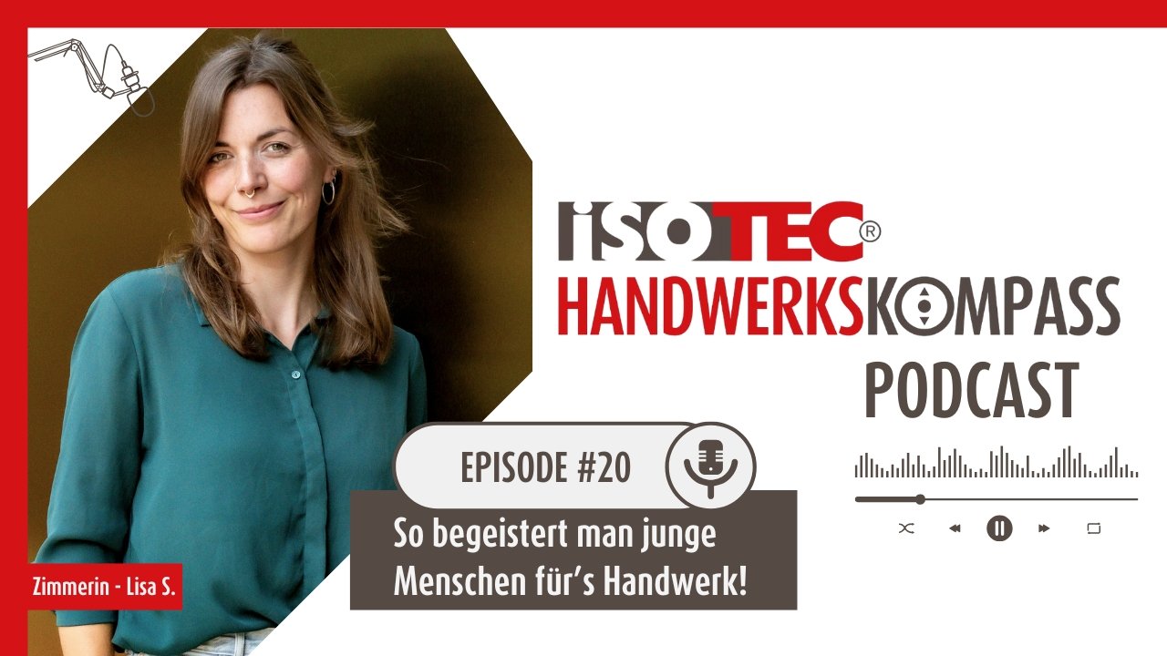 ISOTEC Podcastgrafik mit Porträt einer Person und Episodentitel.